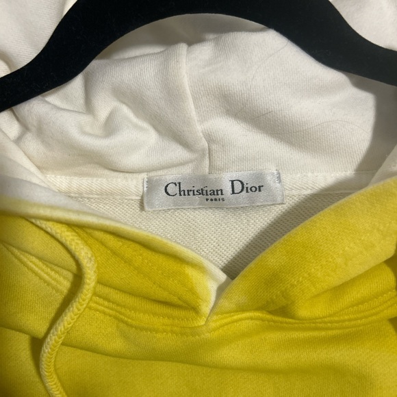 Dior Yellow and White Hoodie - Picture 3 of 4